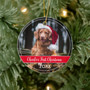 Pet's First Christmas In Forever Home Ceramic Orna Ceramic Tree Decoration