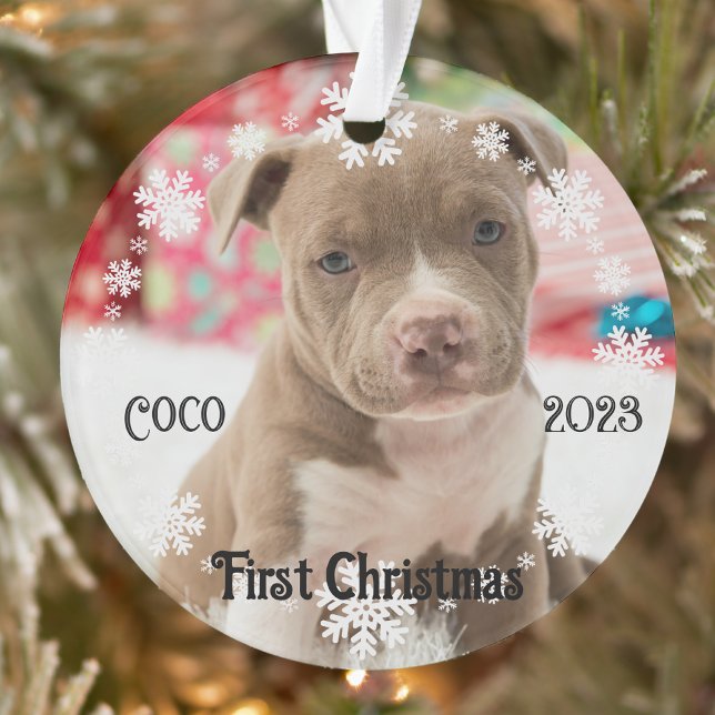 Pet's First Christmas Keepsake Acrylic Ornament (Creator Uploaded)