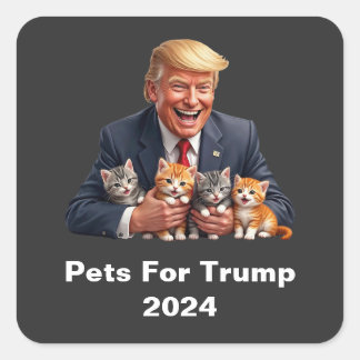 Pets For Trump 2024 Square Sticker