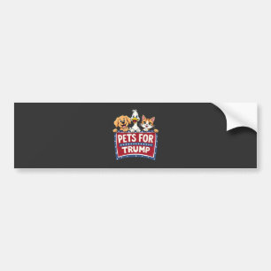 Pets For Trump Cats Maga Dogs Election Bumper Sticker