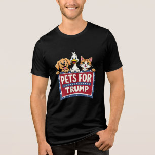 Pets For Trump Cats Maga Dogs Election Tri-Blend Shirt
