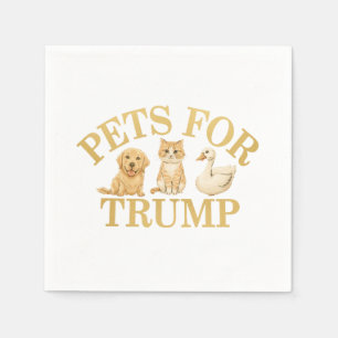 Pets for Trump Show Support for Donald Trump 2024 Napkin