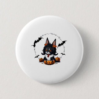 Pets In Halloween Sticker 6 Cm Round Badge