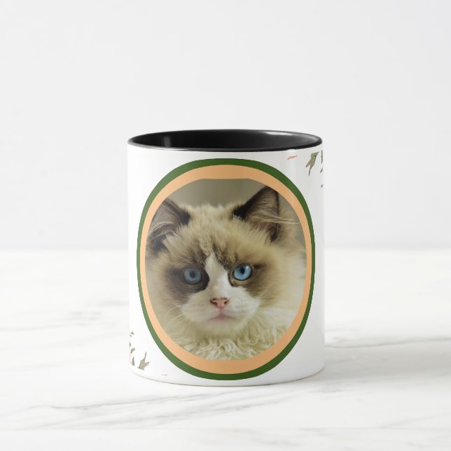 Pet's  Modern Cool Typography Name and Photo Mug (Center)