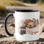 Pet's Modern Grunge Cool Typography Name Photo Paw<br><div class="desc">This simple and modern design is composed of modern simple playful script typography. Add custom pet photo.</div>