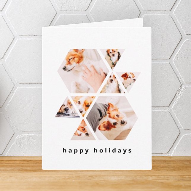 Pets Modern Shapes Geometric 8 Collage Photo Note Card (Creator Uploaded)
