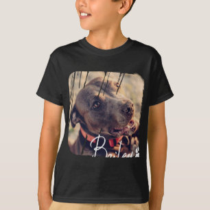 Pets Modern Simple Cool Nge Name And Photo  T-Shirt