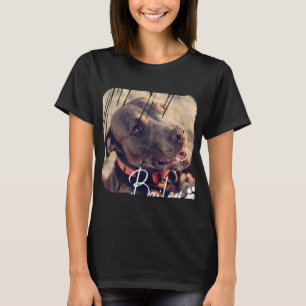 Pets Modern Simple Cool Nge Name And Photo T Shirt