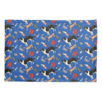 Pets on Parade Pillow Case (on Blue) 