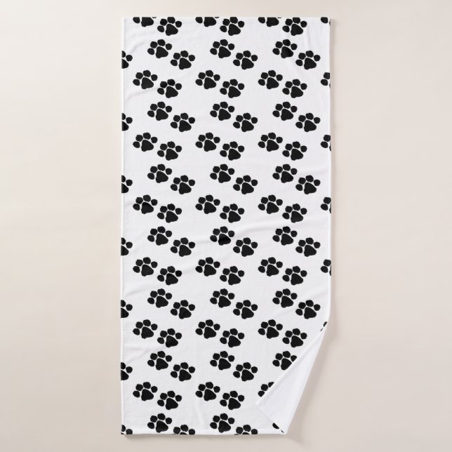 Pets Paw Prints Bath Towel (Bath Towel)
