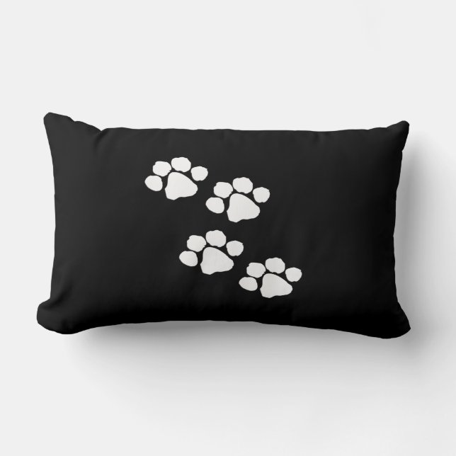 Pets Paw Prints Lumbar Cushion (Front)