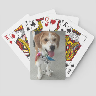 Pet's Photo & Name Playing Cards