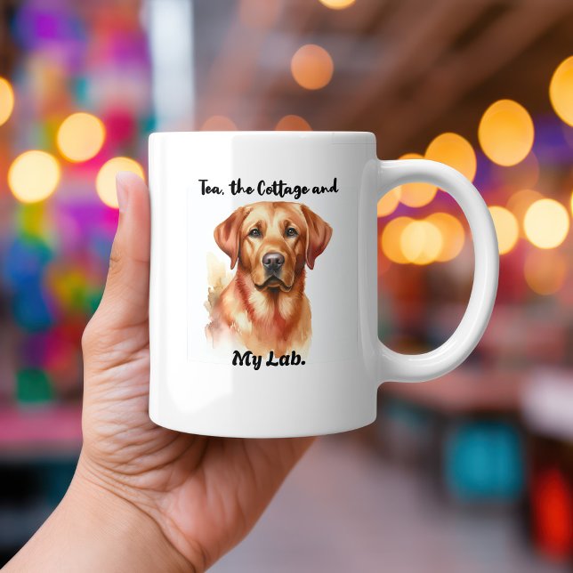  Pets Sandy Brown  Watercolor  Personalise Coffee Mug (Beautiful Lab. Graphic)