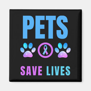 Pets Save Lives Emotional Support Animal Pet Mum Magnet