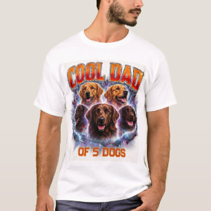 Pet's Simple Modern Cool Custom Dog Number & Photo T-Shirt