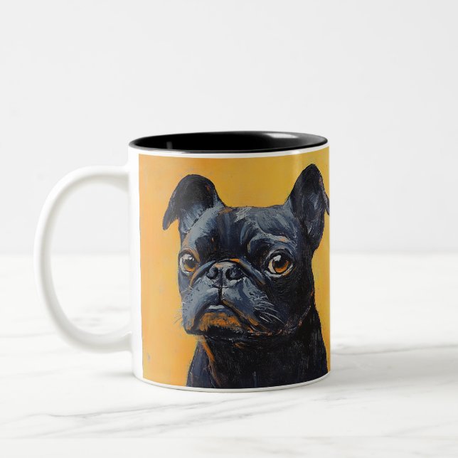 Pet's Simple Modern Cool Elegant Create Your Own Two-Tone Coffee Mug (Left)
