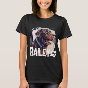 Pets Simple Modern Cool Nge Name And Photo T Shirt