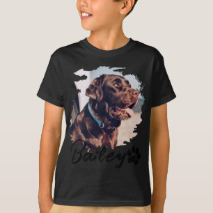 Pets Simple Modern Cool Tygraphy Name And Photo T  T-Shirt