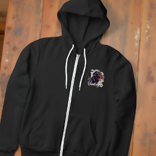 Pet's Simple Modern Cool Typography Name and Photo Hoodie