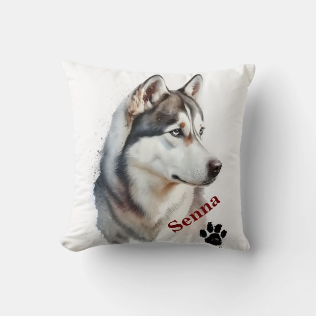Pet's Simple Modern Cool Typography Name Cushion (Front)