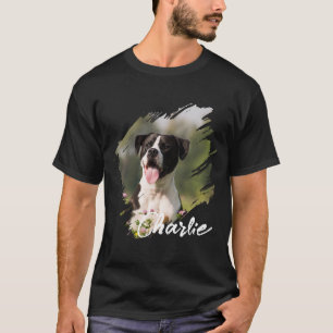 Pet's Simple Modern custom Name and photo T-Shirt