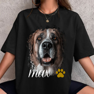 Pet's Simple Modern custom your dog name here T-Shirt
