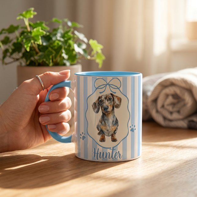 Pet's Simple Modern Name and Photo Mug (Creator Uploaded)