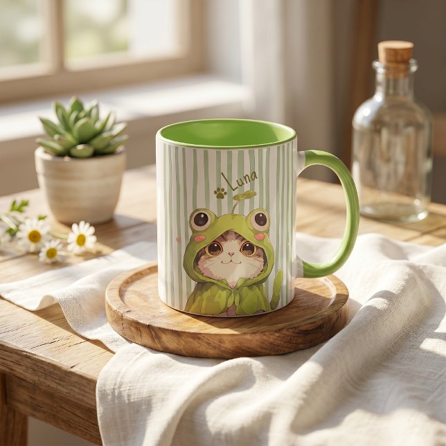 Pet's Simple Modern Name and Photo Mug (Creator Uploaded)