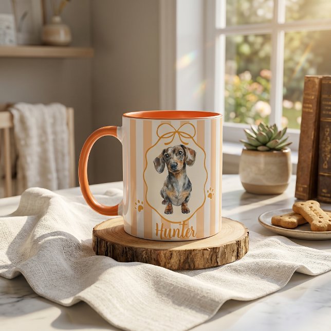 Pet's Simple Modern Name and Photo Mug (Creator Uploaded)