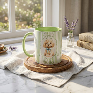 Pet's Simple Modern Name and Photo Mug