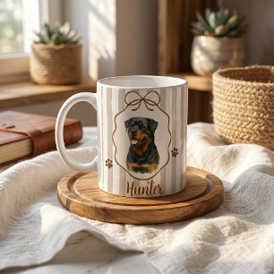 Pet's Simple Modern Name and Photo Mug