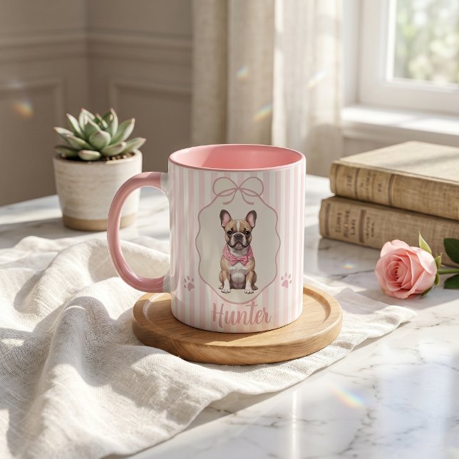Pet's Simple Modern Name and Photo Mug (Creator Uploaded)