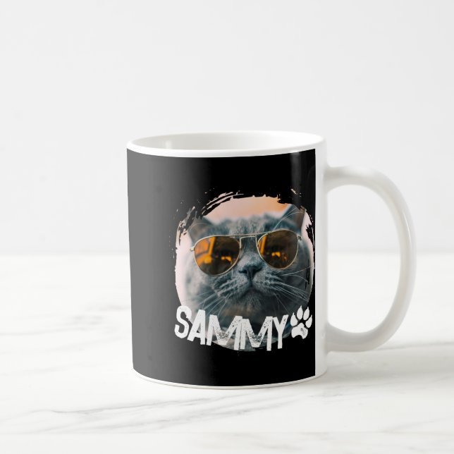 Pets Simple Modern Nge Cool Name And Photo  Coffee Mug (Right)
