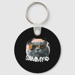 Pets Simple Modern Nge Cool Name And Photo  Key Ring