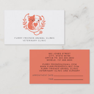Pets Stethoscope Logo Veterinarian Appointment And Business Card