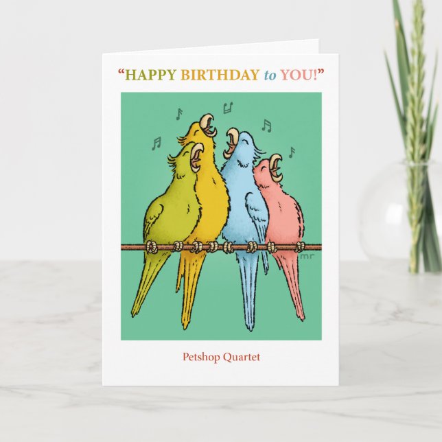 Petshop Quartet Birthday Card (Front)
