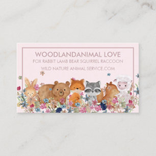 PetSitter FOX RABBIT LAMB BEAR SQUIRREL veterinary Business Card