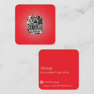 Petsitter modern square business card