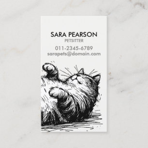 Petsitter Per Minder Animals Cats Business Card
