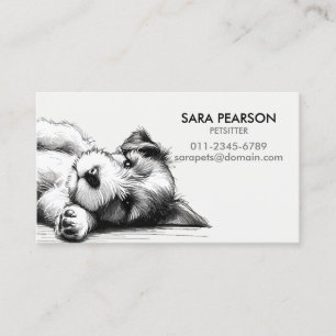 Petsitter Pet Minder Animals Dogs Business Card