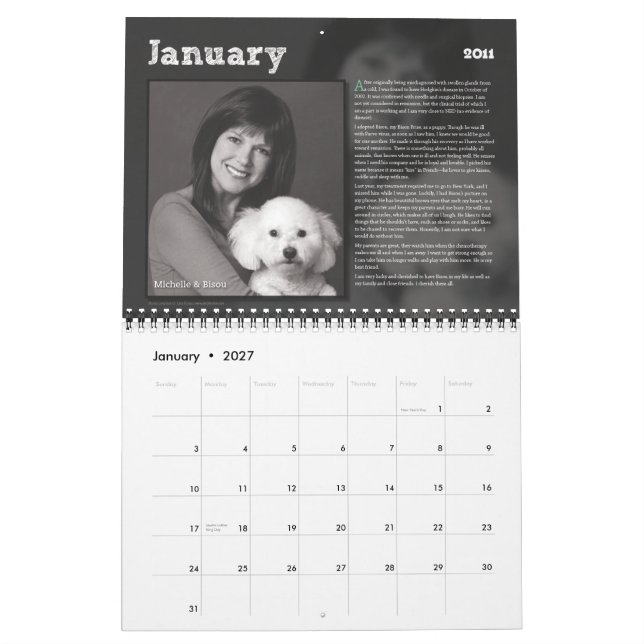 PetsNPatients 2011 Calendar (Jan 2027)