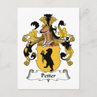 Petter Family Crest Postcard