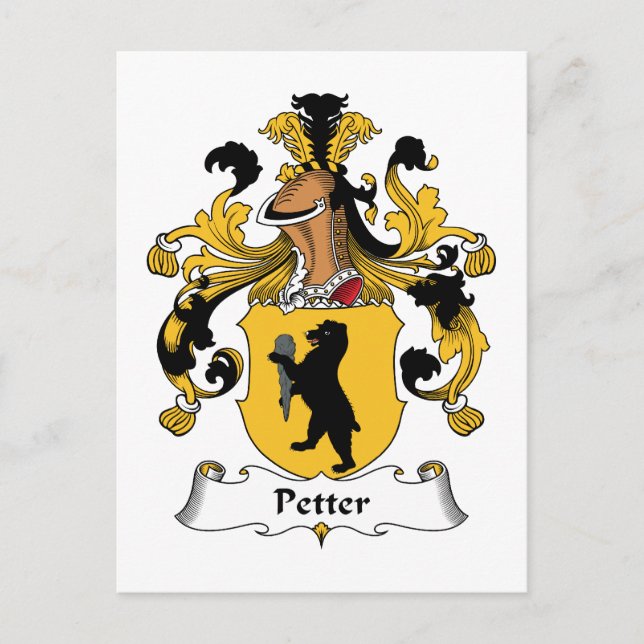 Petter Family Crest Postcard (Front)