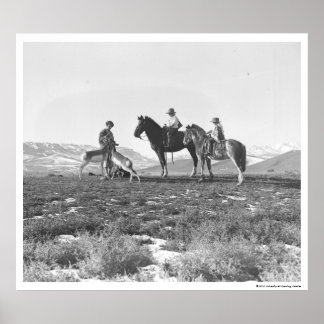 Petting Antelopes. Poster