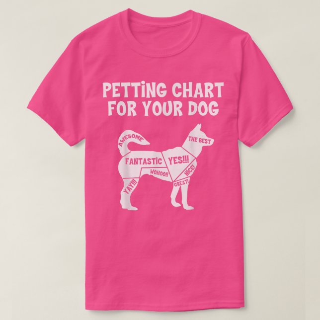 Petting Chart For Dogs  Dog Lover  Dog Owner  T-Shirt (Design Front)