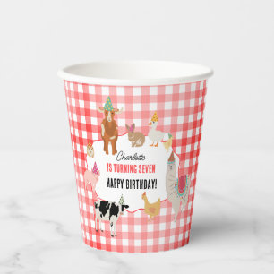 Petting Zoo Party Animals Barnyard Birthday Kids Paper Cups