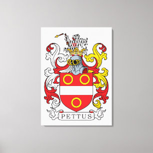 Pettus Family Crest Canvas Print