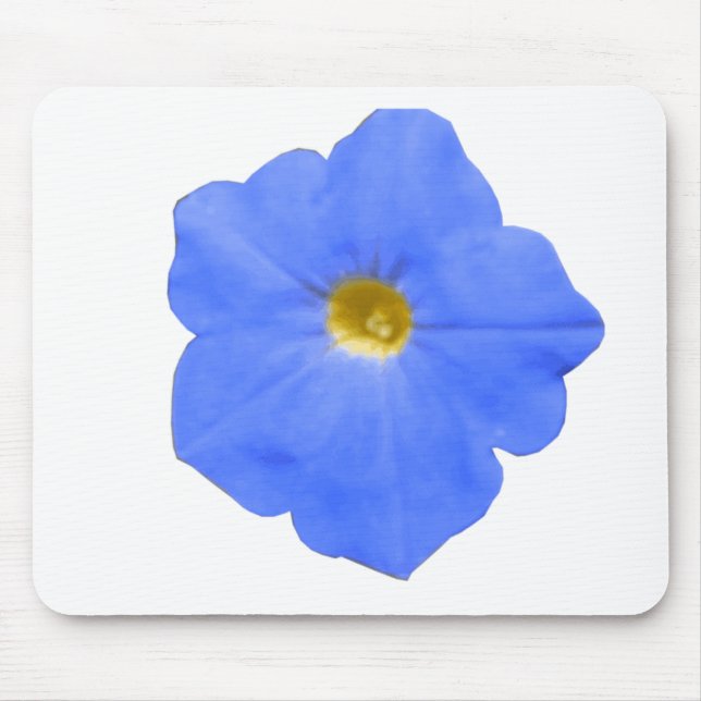 Petunia Blue and Yellow Mousepad (Front)