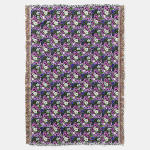 Petunia Floral Pattern Throw Blanket