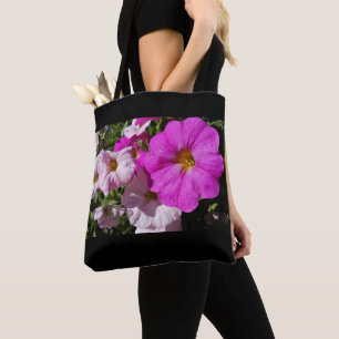 Petunia Flowers / Bright Pink And Pale Pink / Tote Bag